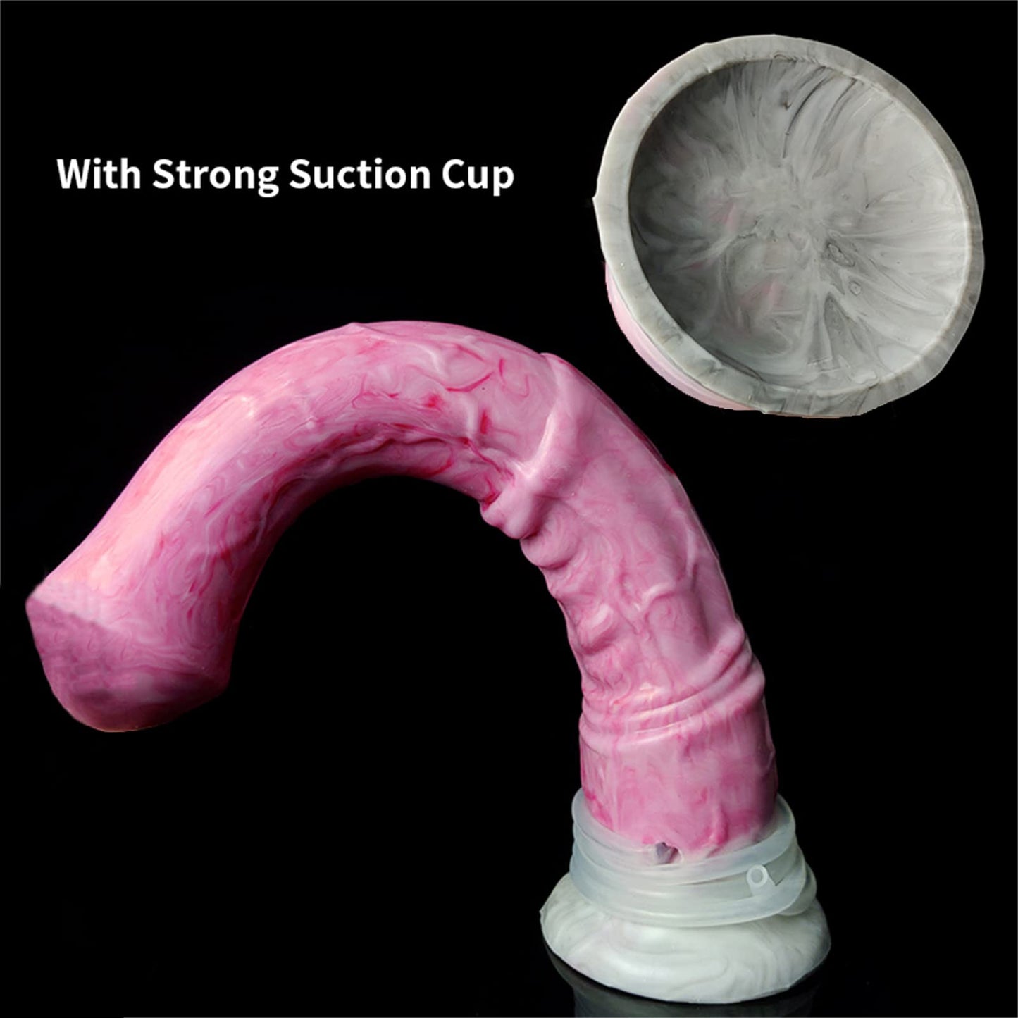 +7sueflly 11.22'' Huge Horse Dildo, Lifelike Animal Ejaculating Dildo, Silicone Squirting Dildo with Suction Cup, Flexible Dildo Adult Sex Toy for Couples (Red)