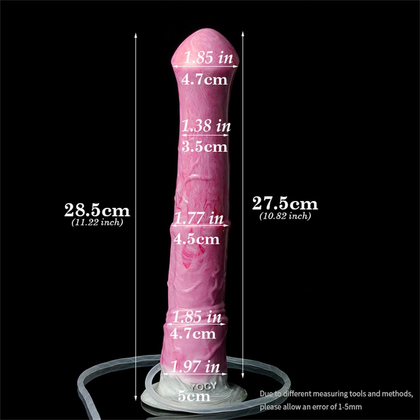 +7sueflly 11.22'' Huge Horse Dildo, Lifelike Animal Ejaculating Dildo, Silicone Squirting Dildo with Suction Cup, Flexible Dildo Adult Sex Toy for Couples (Red)