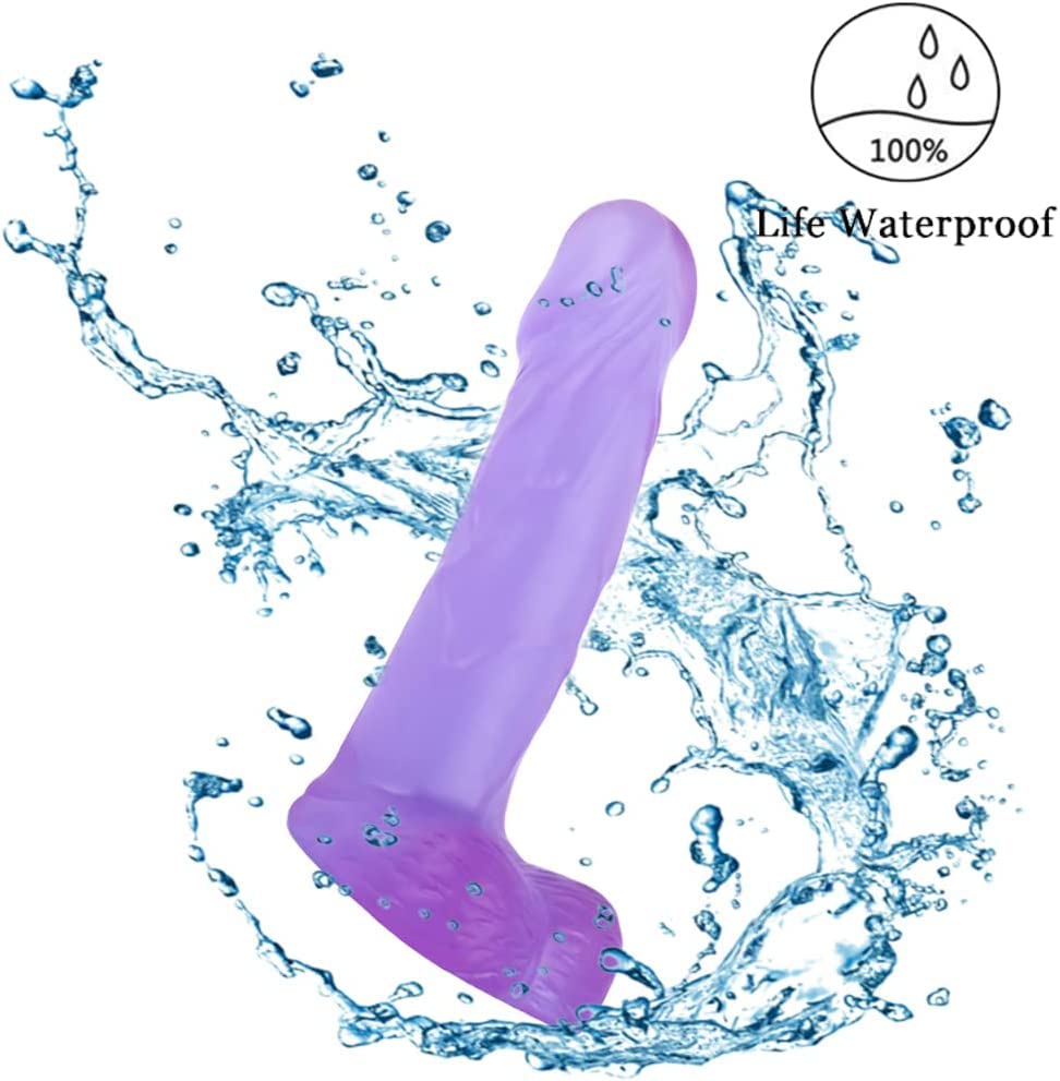 4 Inch Silicone Realistic Mini Dildo,Beginner Anal Plug,Soft Dildo with Curved Shaft and Balls,Sex Toy Women Men Couples.Experience Multi-Purpose Mini Style (Purple) - Image 2