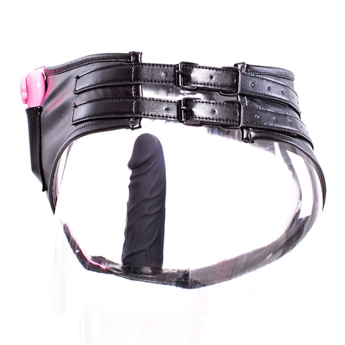 SM Restraint Thicken Leather Panties Silicone Dildo Strap-On Bondage Dildos Fetish Women and Men Masturbation Panties Vaginal Plug Anal Plug Thrust Flirt Toy (Length: 10 cm) - Image 9