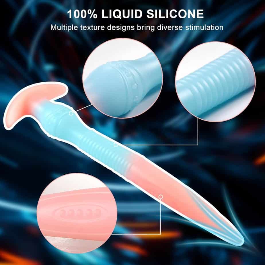 Super Long Anal Snake Plug Dildo XL Dildo 16 Inch Light up Dildo Snake, Flexible Soft Dildo Silicone Blue & Pink Dildo Fantasy Alien Dildos - Image 2