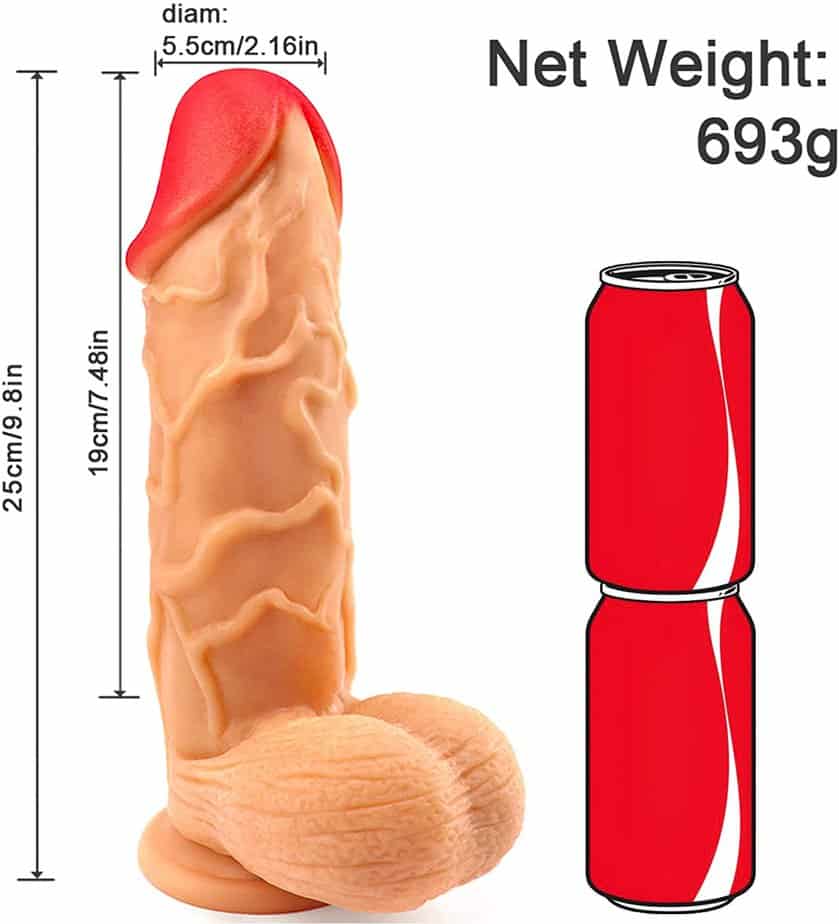 Huge XL Realistic Dildo 9.8 inch Dildo - Image 2