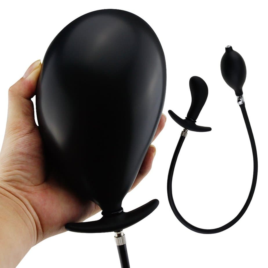 Inflatable Gag Butt Plug Dildo Pump