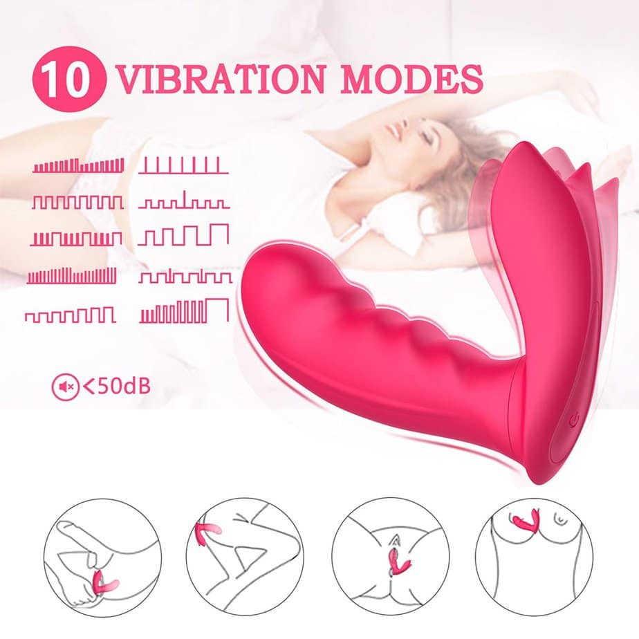 Butterfly Clit Dildo & Wearable Vibrator - Image 2